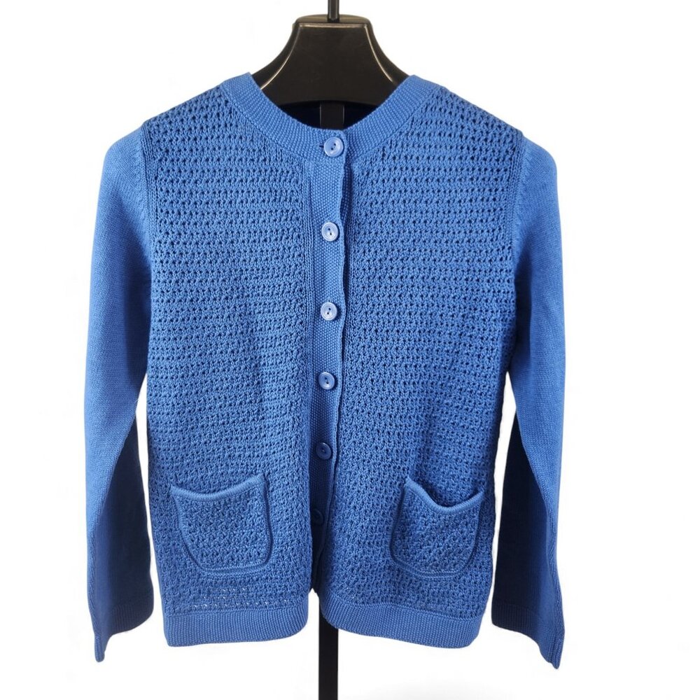 NWT Pendleton L Cornflower Blue Women's Knit Cardigan Sweater